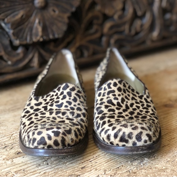 Yves Saint Laurent YSL Leopard Print Calf Hair Slip On Loafers Designer Italy 7M - Picture 6 of 17